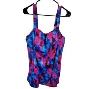 NEW tropical floral swimdress plus size 20‎